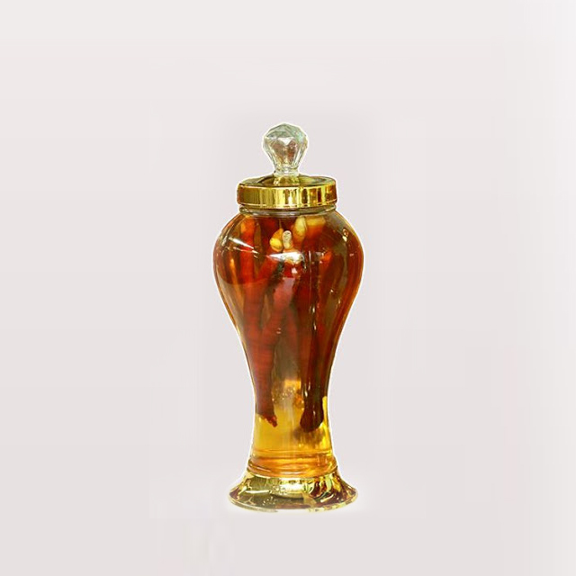 Bình thủy tinh ngâm sâm Phú Hòa dung tích 2 lít , hàng cao cấp. Chiều cao 37.5cm, ngang 14.5cm, đường kính miệng 8cm
