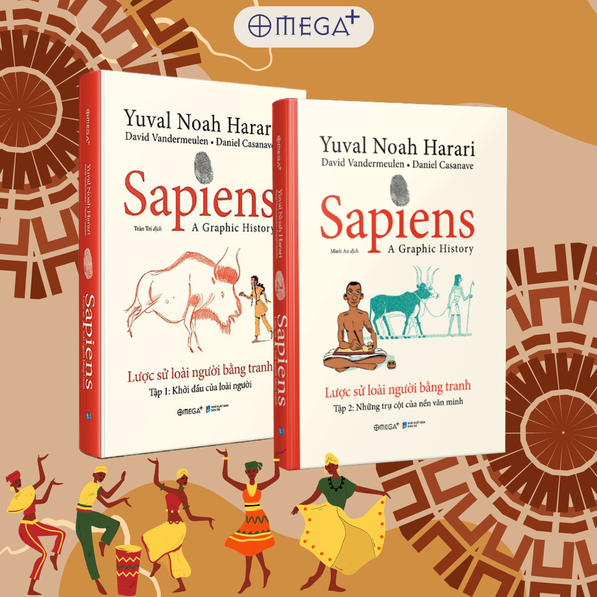 Combo 2 Cuốn Sapiens: Lược Sử Loài Người Bằng Tranh - Tập 1: Khởi Đầu Của Loài Người + Tập 2: Các Trụ Cột Của Nền Văn Minh