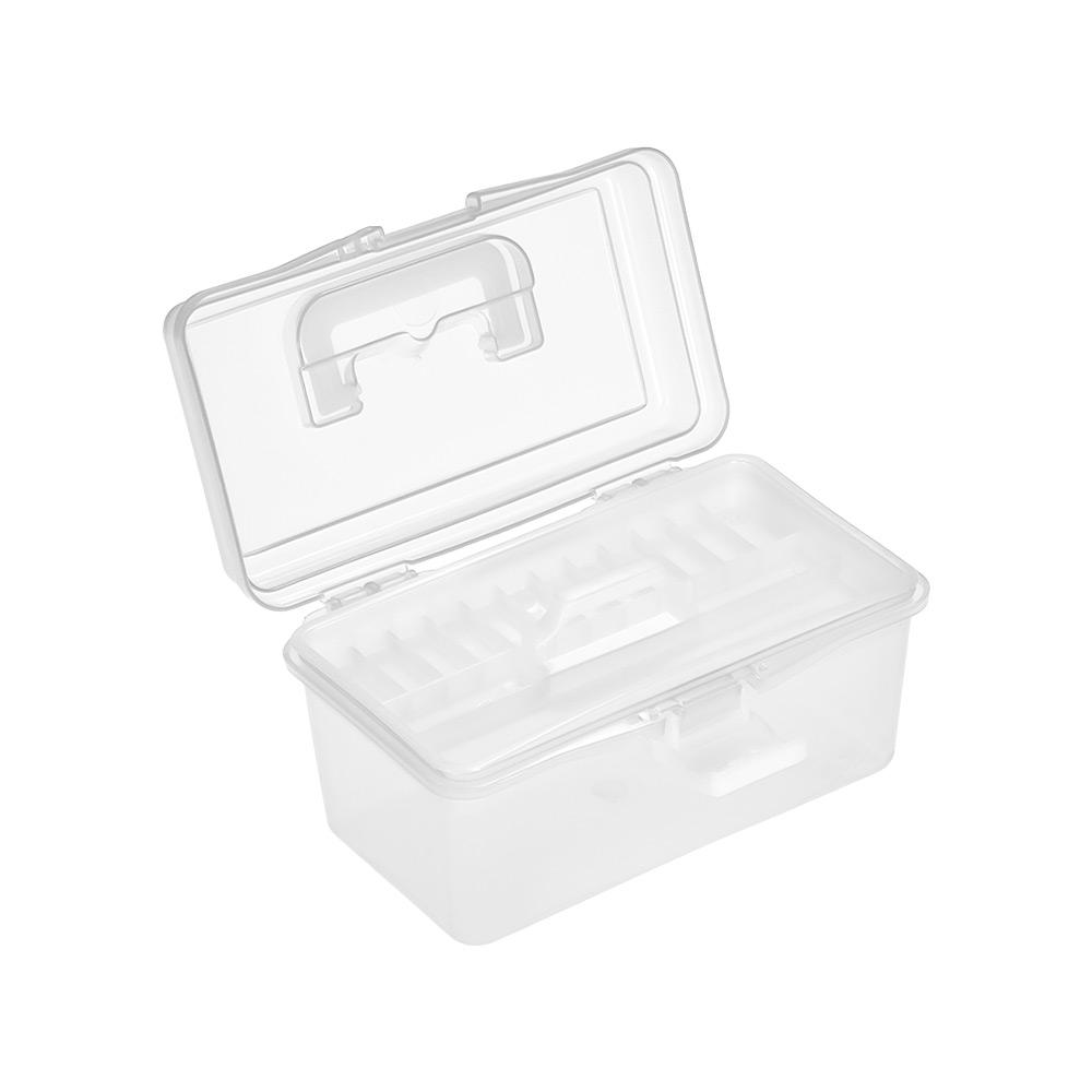 Clear Plastic Art Storage Box Watercolor Oil Painting Supplies Multipurpose Case Portable for Artists Students