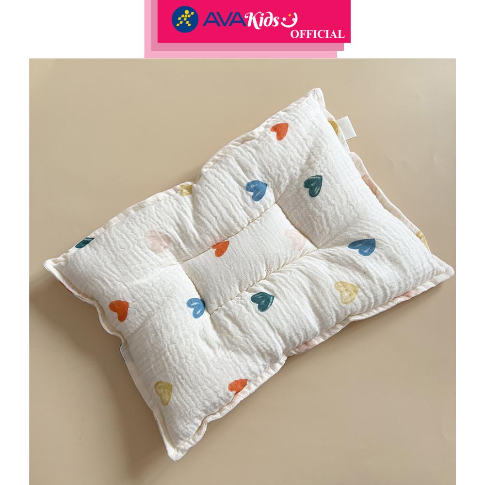 Gối Bessla 35x25x1 cm - Trái tim (0 - 3 tháng) - Hàng Chính Hãng