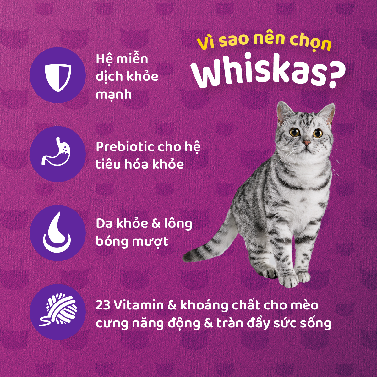 Thức ăn mèo Whiskas vị cá thu túi 1.2kg