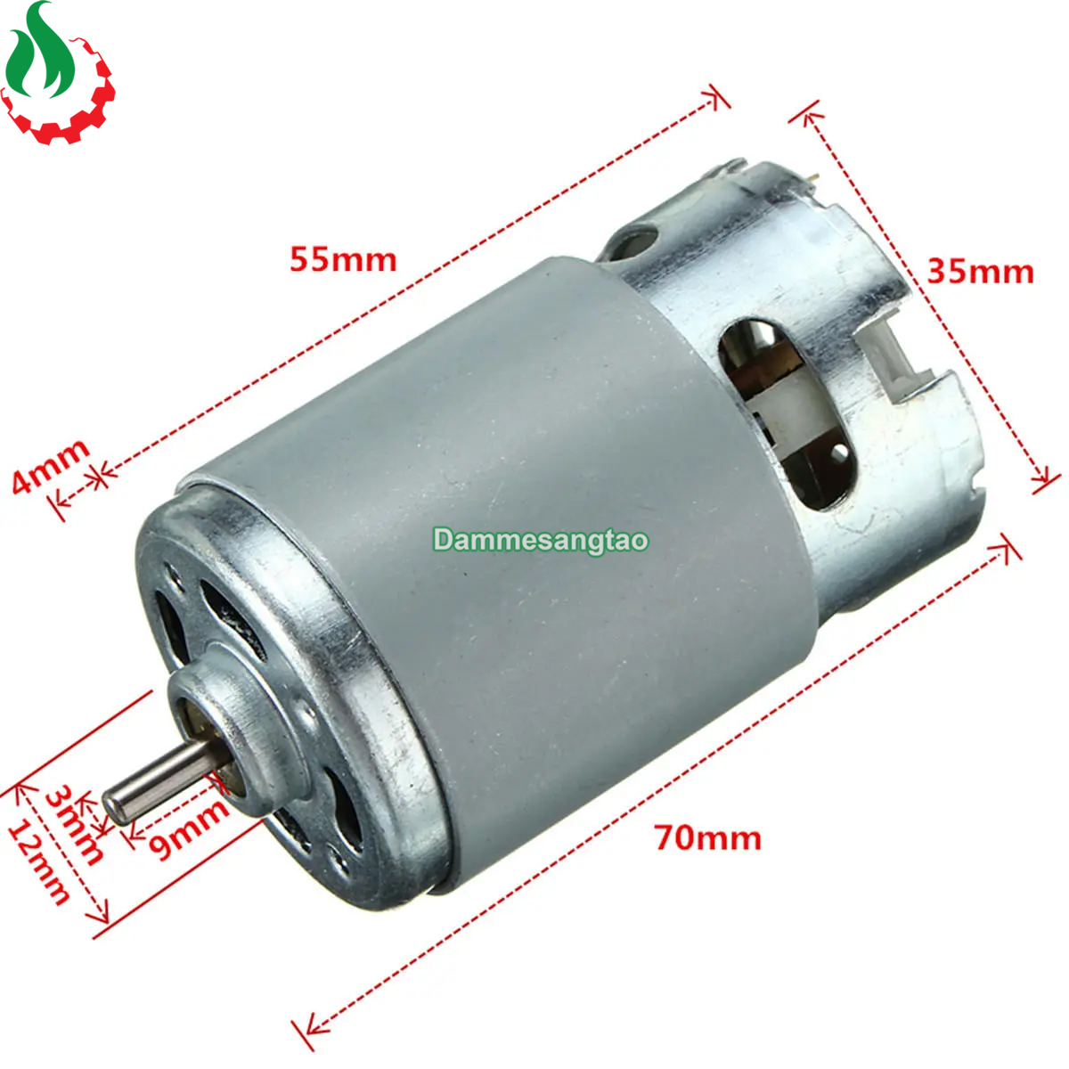 Motor DC 550 12V 14V 18V công suất cao thay thế máy khoan máy bắn vít