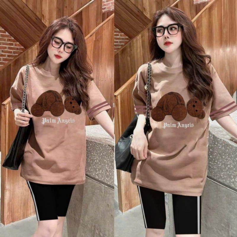 Bộ đồ lửng nữ form rộng thêu hình siêu xinh, bộ đồ mặc đi chơi mặc ơ nhà mẫu mới đẹp có bigsize