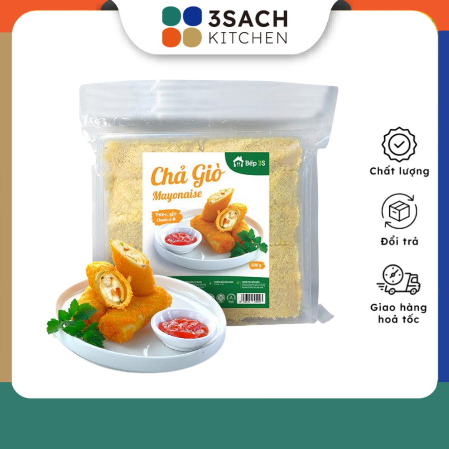 Chả Giò Mayonnaise 3Sach Kitchen - Túi 10 Cuốn
