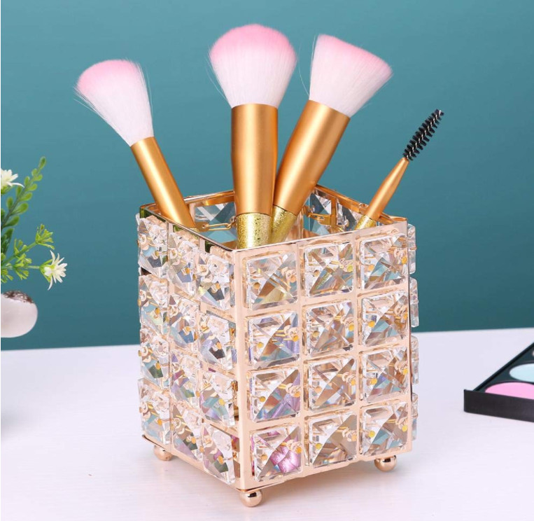 Lọ đựng dụng cụ mỹ phẩm pha lê FERM CRYSTAL BRUSH HOLDER