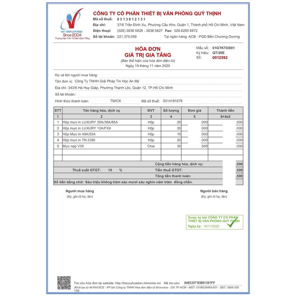 Hộp mực máy in 49A/53A, dùng cho máy in Canon 3300, HP LaserJet 1160 .....