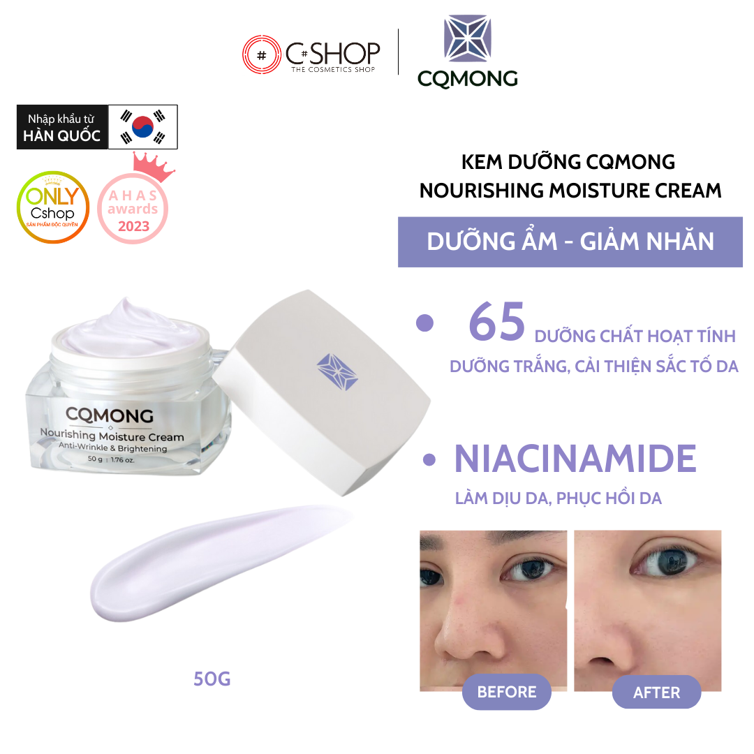 Kem dưỡng ẩm, làm trắng và cải thiện nếp nhăn CQMONG Nourishing Moisture Cream