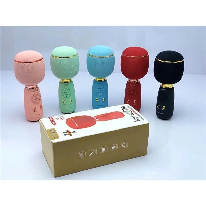 Micro Karaoke kèm loa Bluetooth MÀU ĐEN - Hàng chính hãng