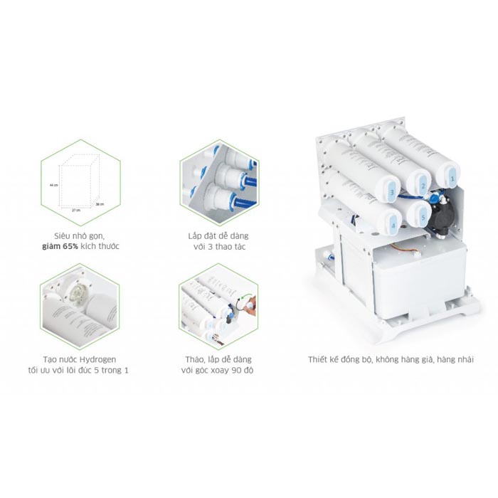 Máy Lọc Nước RO Hydrogen Ion Kiềm Kangaroo KG100MED 5 Lõi - Hàng Chính Hãng