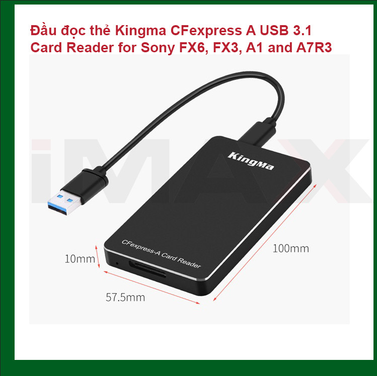 ĐẦU ĐỌC THẺ KINGMA CFEXPRESS TYPE A USB 3.1 - HÀNG CHÍNH HÃNG