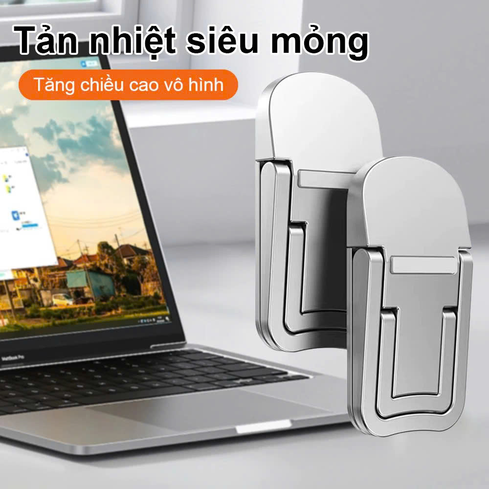 Giá đỡ laptop di động đế tản nhiệt cho Laptop, kê laptop Mac tiện lợi - Hàng chính hãng