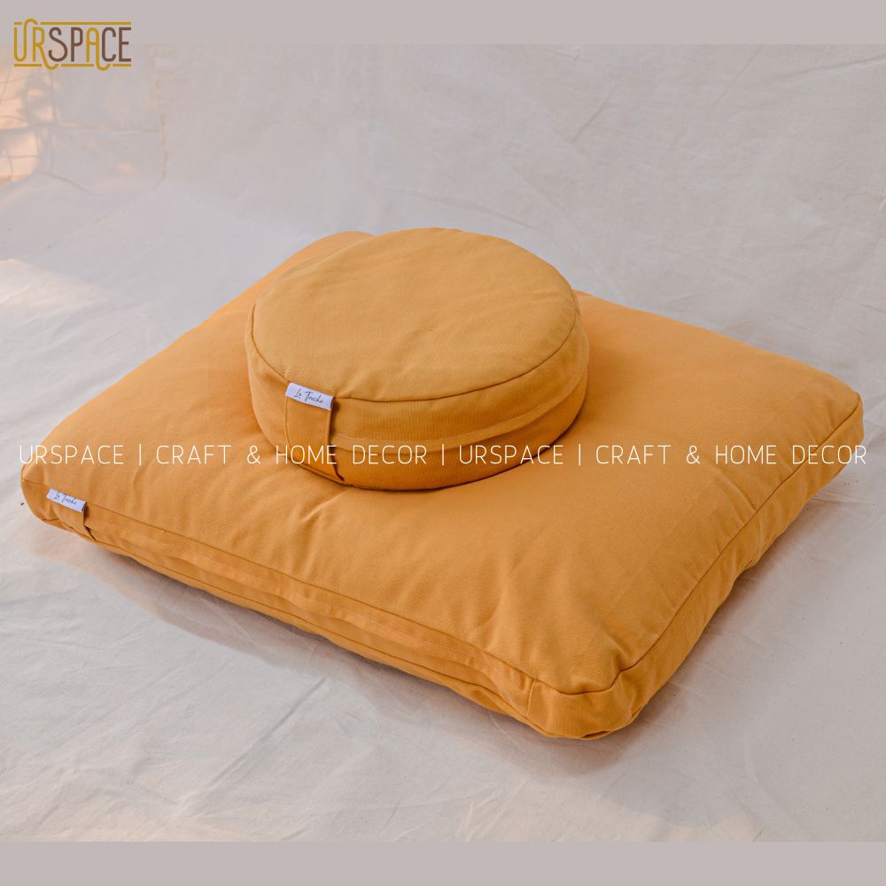 Bồ đoàn vỏ đậu xanh &amp; Toạ cụ ngồi hình gòn hình chữ nhật URSPACE / MEDITATION CUSHION &amp; MATTRESS