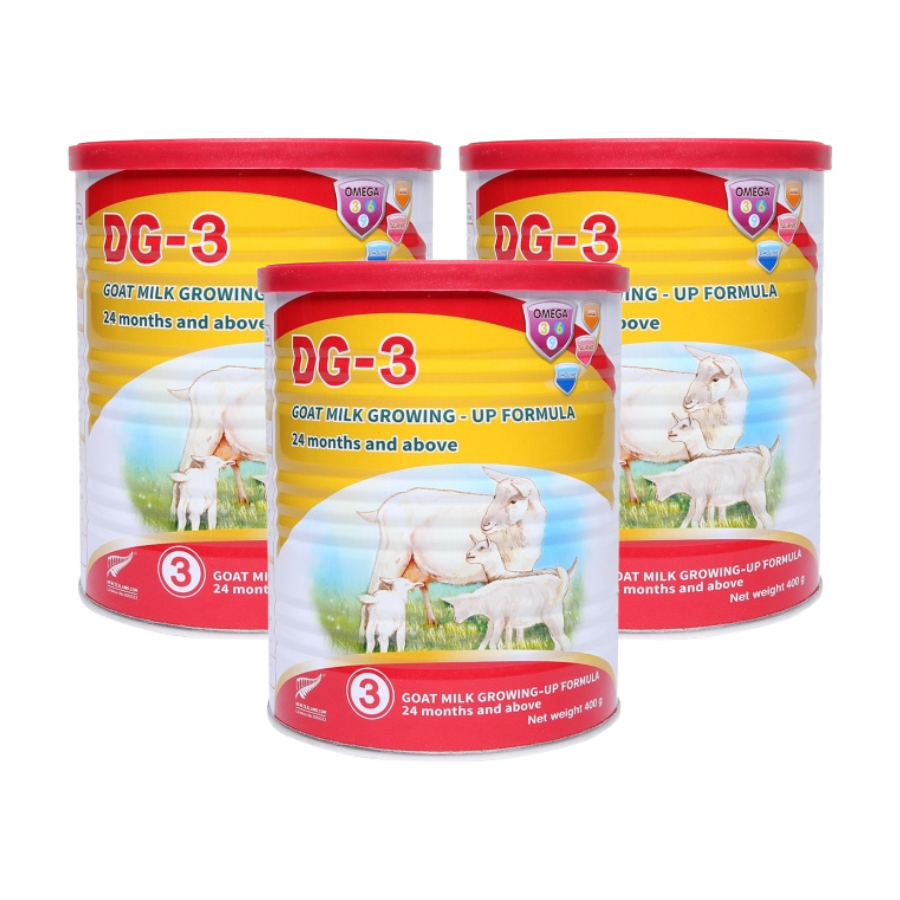 Combo 3 lon Sữa dê DG-3 400gr Tặng 1 hộp Viên sữa dê DKids