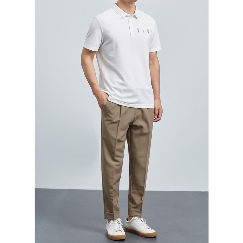 Áo polo, áo thun nam THÊU CHỮ cổ bẻ ngắn tay vải CVC cá sấu full size K12-TSSTORE95