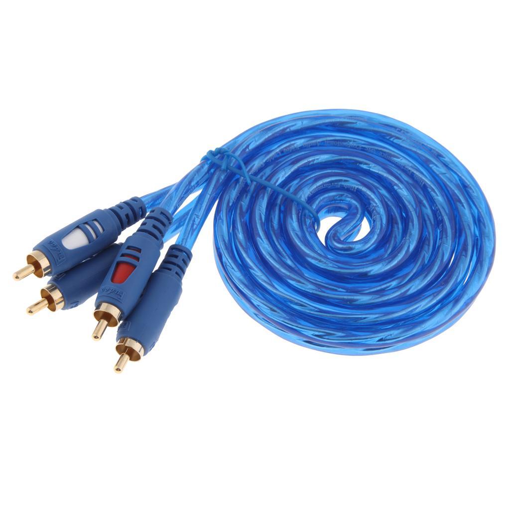 2 RCA Male to 2 RCA Male Adapter Audio Video Stereo Extension Cable