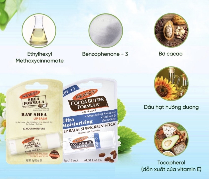 Son Dưỡng Môi Chống Khô Nứt Nẻ SPF15 PALMER'S - Hương Ca Cao