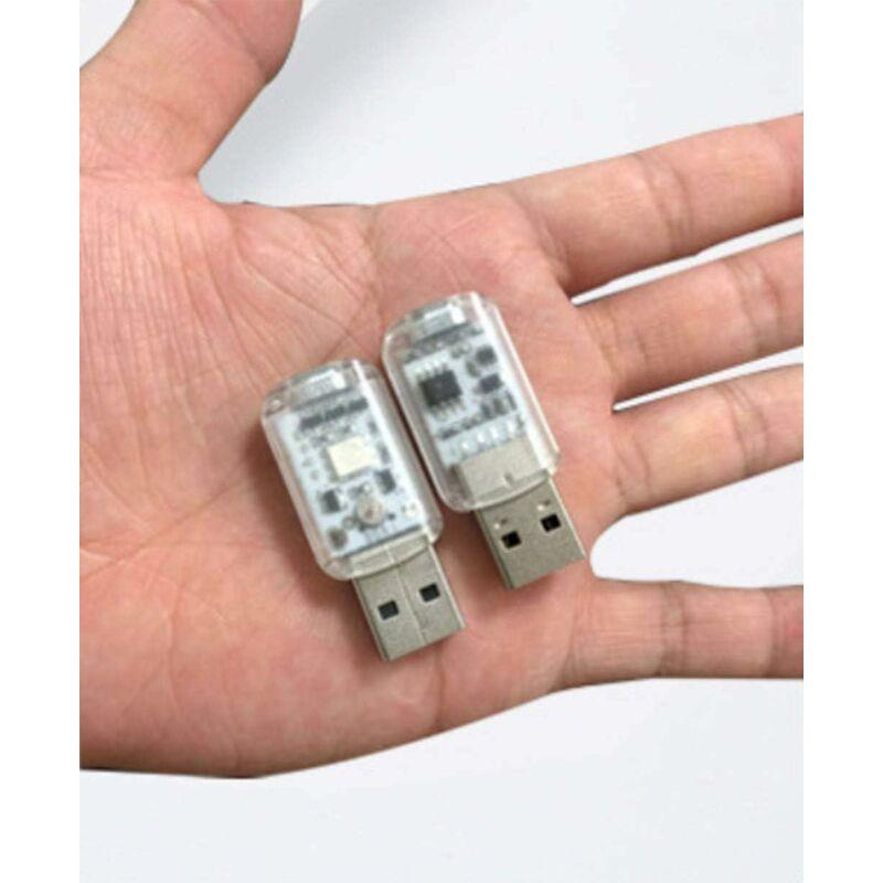 3PCS Mini-USB LED sáng lên cảm ứng và điều khiển giọng nói của ánh sáng bên trong của xe LED cho xe máy tính