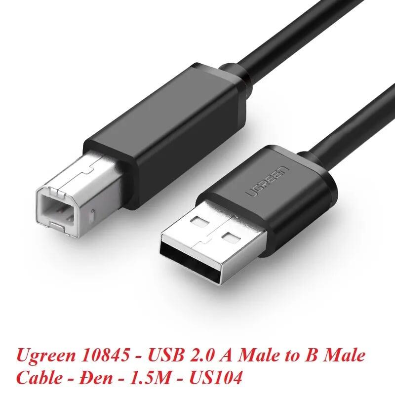 Ugreen UG10845US104TK 1.5M màu Đen Cáp USB 2.0 sang USB B máy in - HÀNG CHÍNH HÃNG