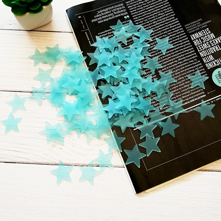 Decal Sao Dạ Quang Dán Tường Phát Sáng, Nhiều Màu Trang Trí Phòng Ngủ
