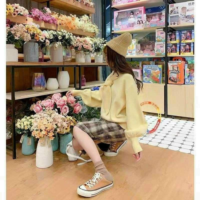 ÁO LEN TAY BO PHỐI CỔ CÁCH ĐIỆU