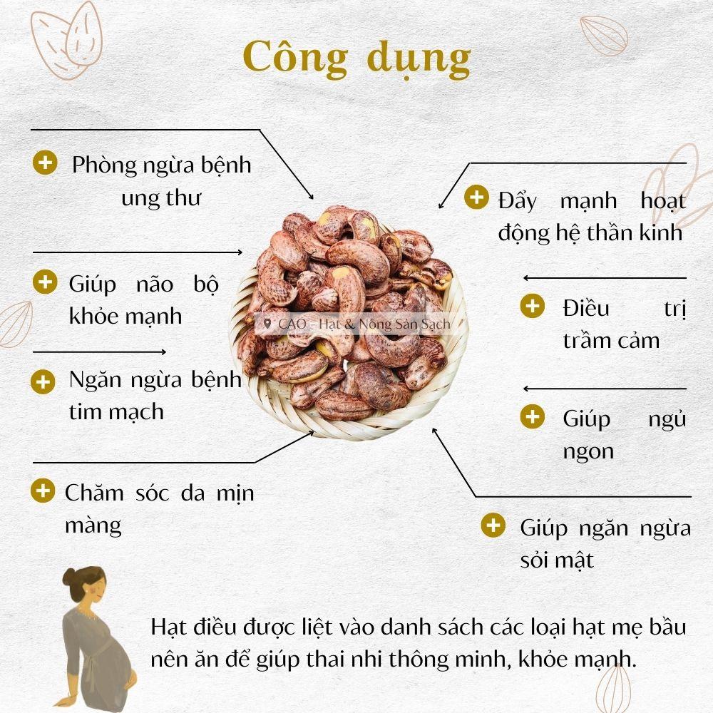 [500GR] Hạt điều rang muối CAO Food từ hạt điều A cồ Bình Phước siêu dinh dưỡng, chỉ rang với 1% muối