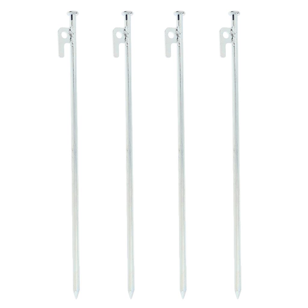 2x4 Pieces Outdoor Camping Tent Stakes Awning Tarp Ground Nails Pegs Pins 40cm