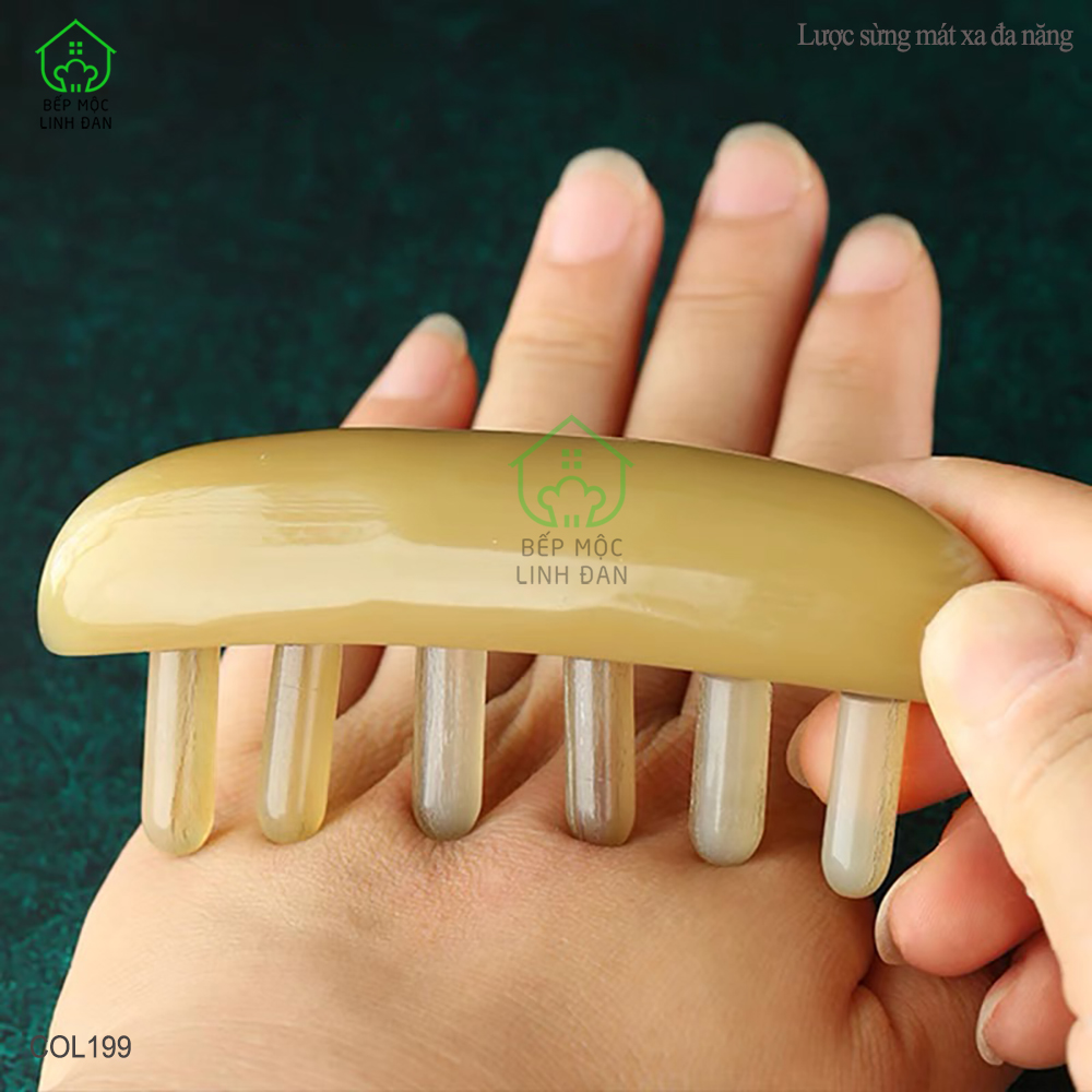 Lược Sừng Mát Xa Toàn Thân Đa Năng Thư Giãn - Giúp Lưu Thông Khí Huyết