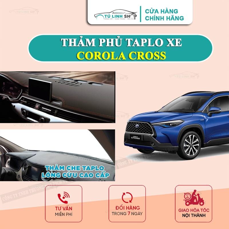 Thảm Taplo TOYOTA CROSS bằng lông Cừu 3 lớp hoặc Da Cacbon