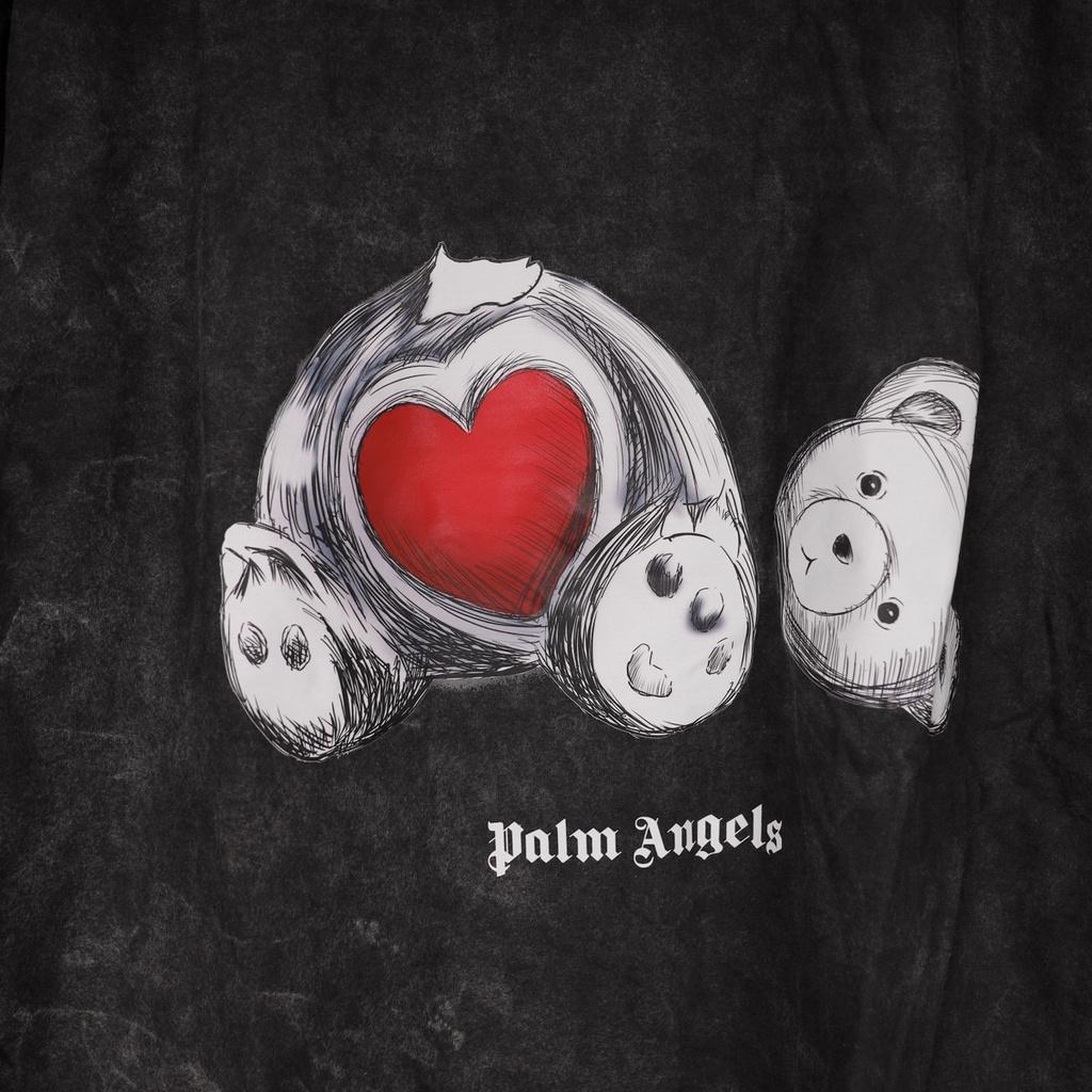 Áo thun loang đen PLAMANGELS nam nữ tay lỡ chất liệu 100% cotton kiểu unisex