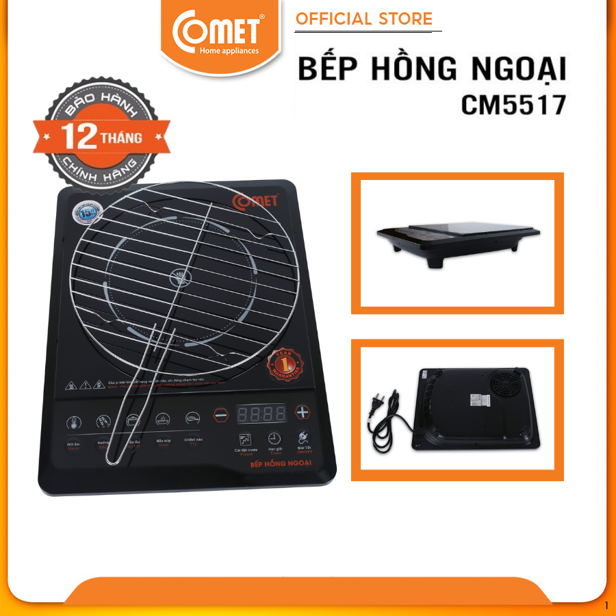 Bếp hồng ngoại Comet CM5517 (2000W) - Hàng chính hãng