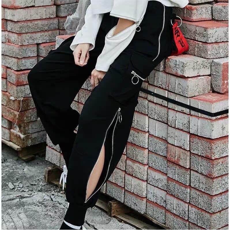 Quần jogger kaki nam nữ túi hộp cực chất