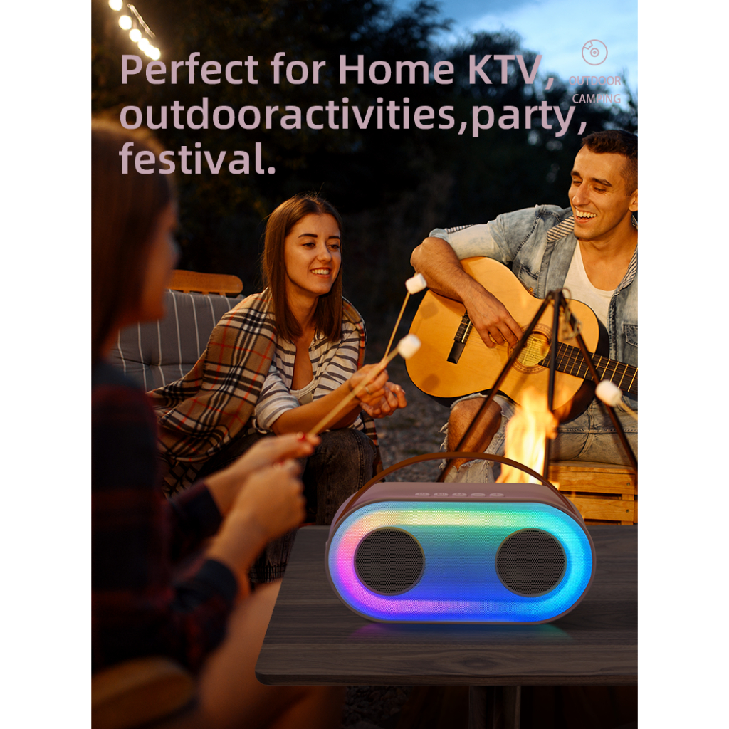 Loa Karaoke Bluetooth P6 KOLEAD Kèm 1 2 Micro Không Dây,Âm Thanh Siêu Hay,Sang Trọng Nhỏ Gọn Tiện Lợi,dễ dàng mang theo - Hàng chính hãng