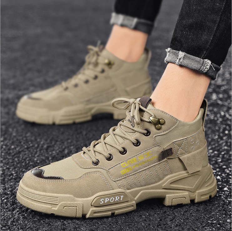 Giày Sneaker nam cổ cao - giầy Boots nam cổ lửng phong cách mạnh mẽ, nam tính Hot thu đông 2020 QA - 424