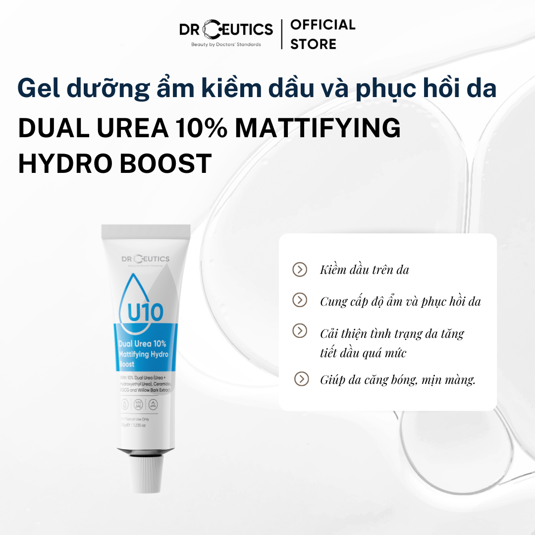 DRCEUTICS Gel Dưỡng Ẩm Kiềm Dầu Và Phục Hồi Da Dual Urea 10% Mattifying Hydro Boost (35g)