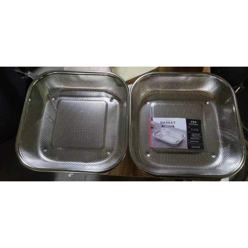 Rổ inox dày 304 đục lỗ hình vuông