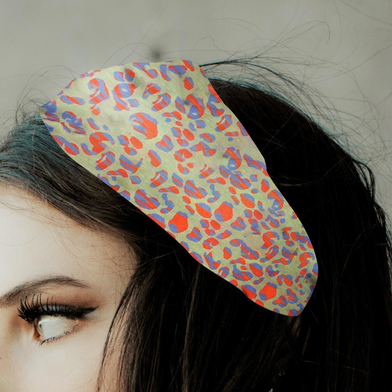 Hairband Wide Headwrap Nonslip Turban Women Leopard Headbands for Yoga Sports Makeup