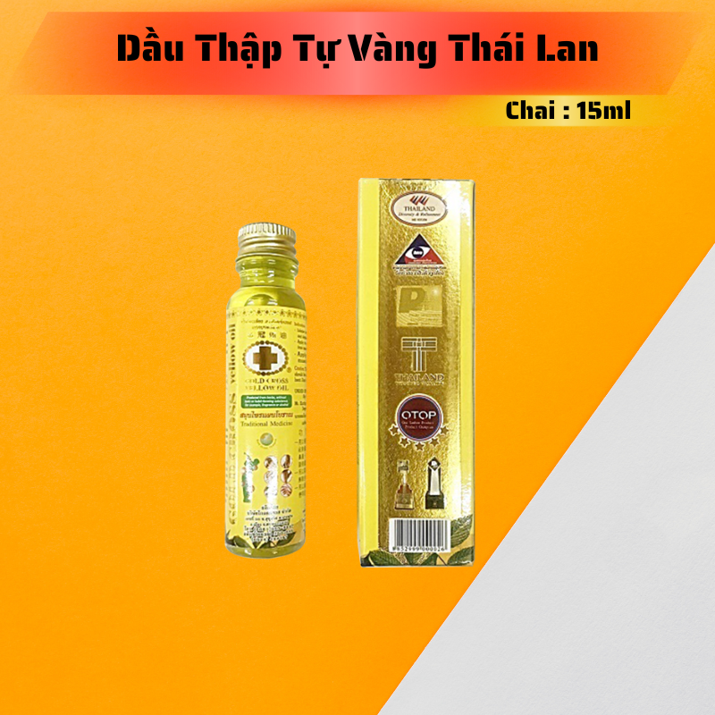 Dầu Thập Tự Vàng Thái Lan Gold Cross Yellow Oil chai 15ml