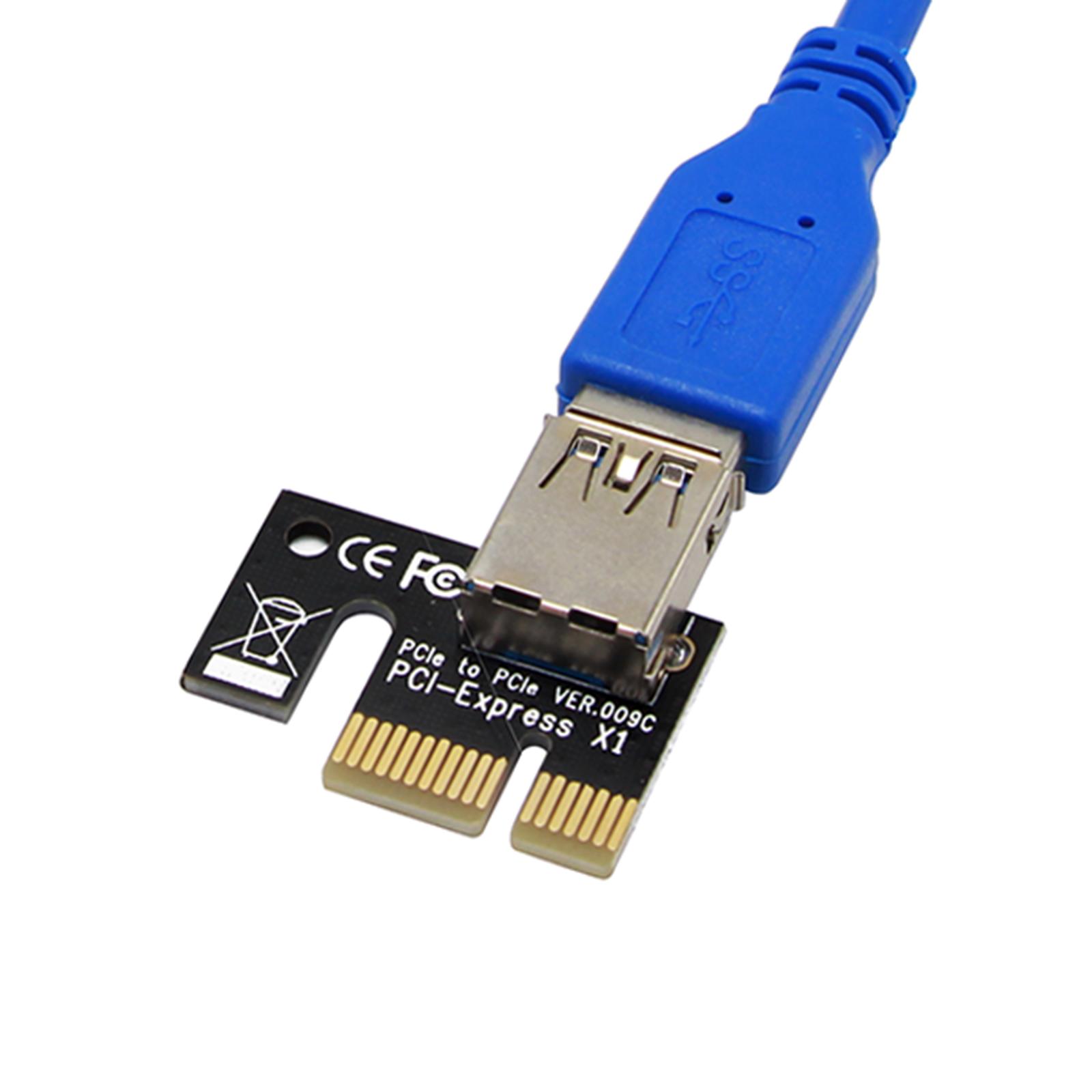 USB3.0 PCI E 1x To16x Extender Riser Card for Mining Blue