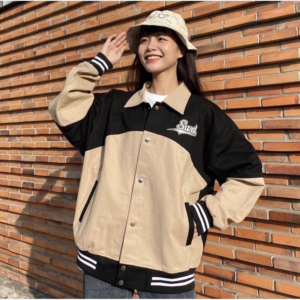 Áo Khoác Bomber Kaki SWD Form Rộng Nữ Ulzzang