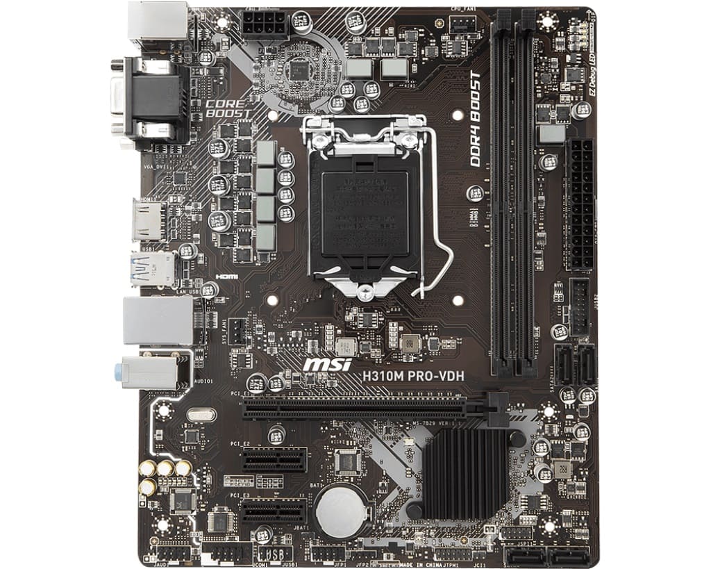 Mainboard MSI H310M PRO-VDH (Socket 1151, HDMI VGA DVI D4) - Hàng chính hãng DigiWorld phân phối