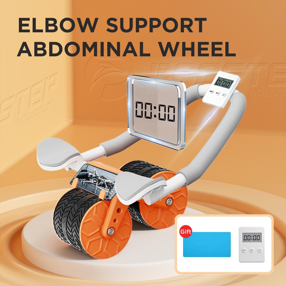 AB bánh xe con lăn tự động phục hồi với hỗ trợ khuỷu khuỷu tay phẳng Bánh xe im lặng Bánh xe bụng Thiết bị tập thể dục tại nhà Color: Blue