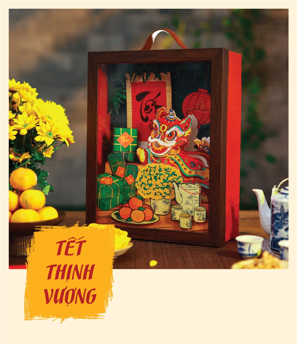 (COMBO ƯU ĐÃI 859K) - Set hộp quà Tết Xanh Ikachi TẾT THỊNH VƯỢNG + ĐÓN TẾT