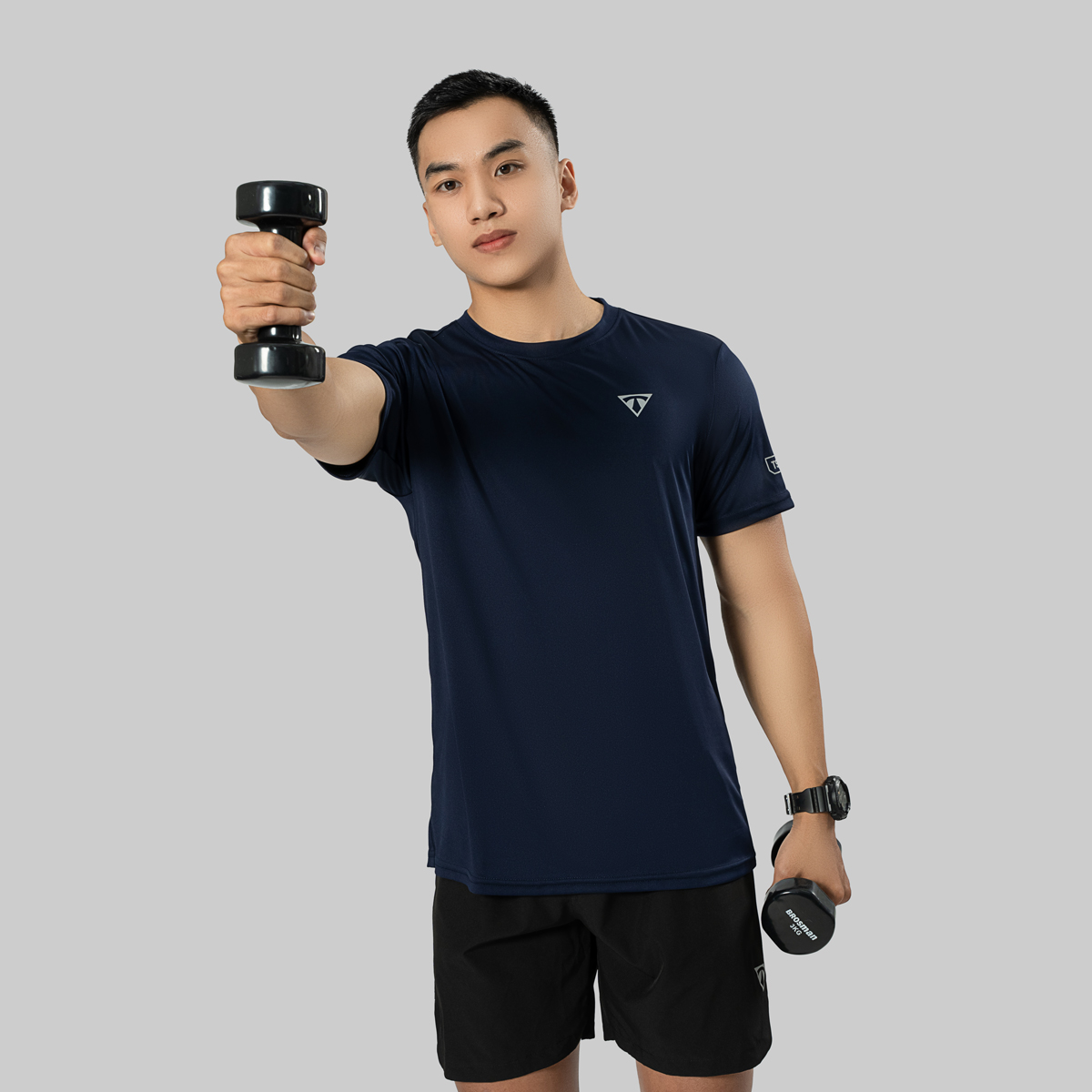 Áo Thể Thao Nam cổ tròn tay ngắn tập gym vải thun lạnh thoáng mát co giãn chuẩn form MSSAHS