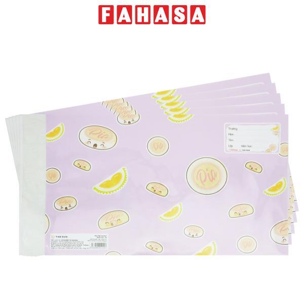 Giấy Bao Tập 2 Trong 1 Bìa Kiếng - Bánh Việt - The Sun 04 - Bánh Pía (5 Cái/ Xấp)