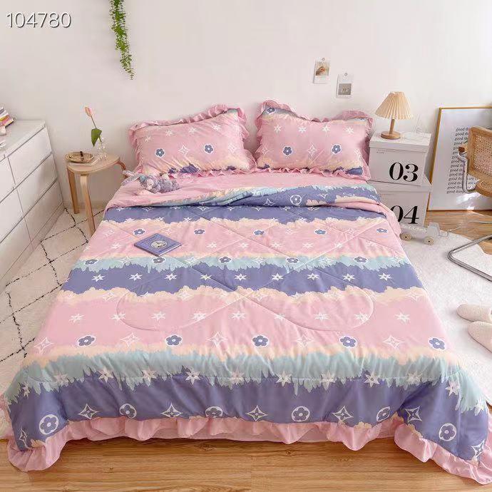 Set Chăn Ga Cotton Đũi-Đũi Bèo Cao Cấp Mới