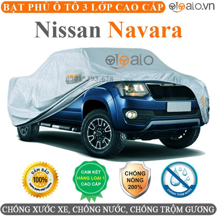 Bạt phủ xe ô tô Nissan Navara vải dù 3 lớp CAO CẤP BPXOT