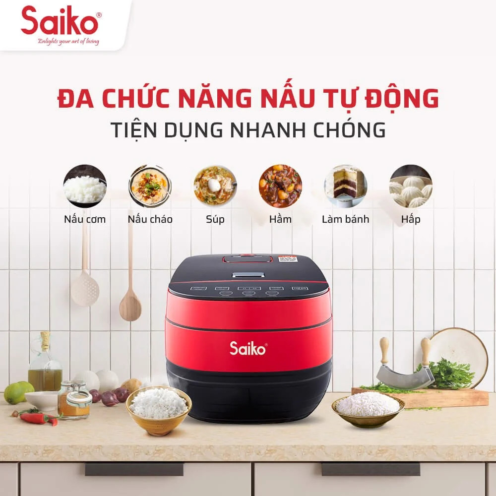 Nồi cơm điện cao tần 5L Saiko IH-5500T Hàng Chính hãng