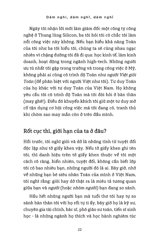 Dám Nghi, Dám Nghĩ, Dám Nghỉ - Góc nhìn cuộc sống và việc làm từ Mekong tới Thung lũng Silicon