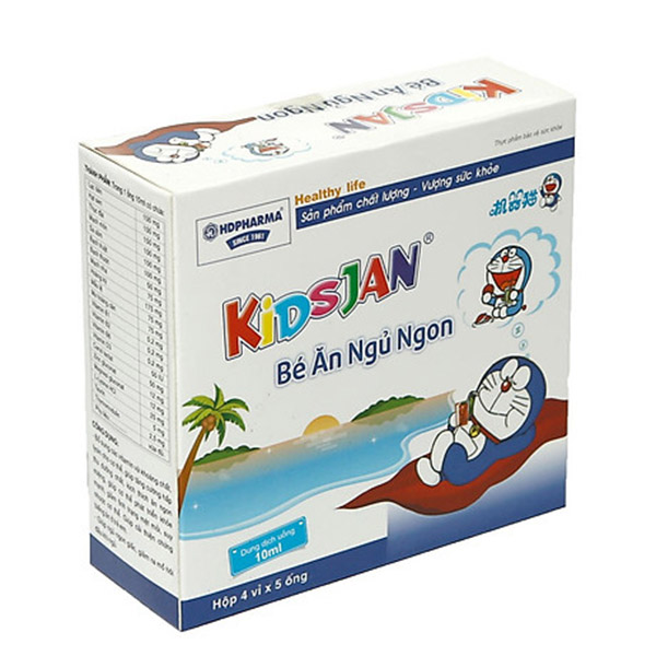 Thực phẩm bảo vệ sức khỏe KIDSJAN Bé Ăn Ngủ ngon - HDPHARMA - Hộp 20 ống