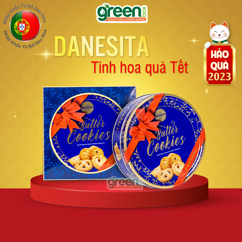 Hộp bánh qui bơ Danesita Red Ribbon 908g nhập khẩu Châu Âu